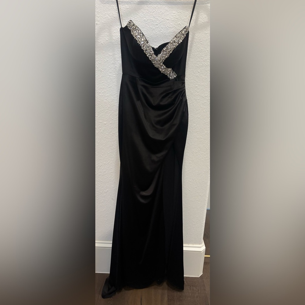 Portia and Scarlett Black Maxi Gown with Crystals